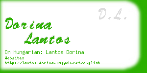 dorina lantos business card